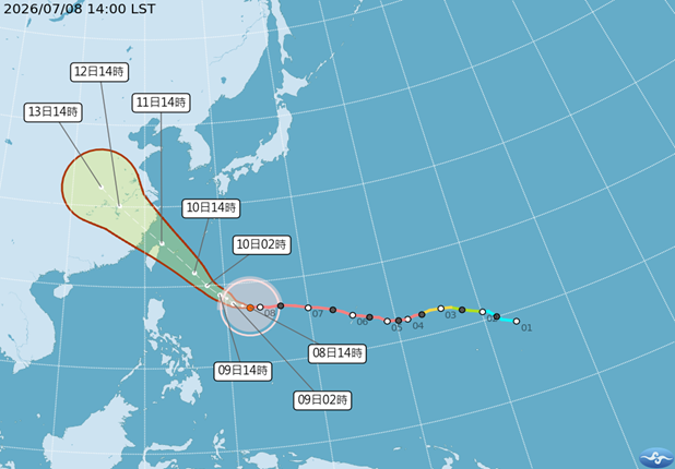 颱風公告–強烈颱風巴威，請各單位於下班前完成防颱工作準備圖片